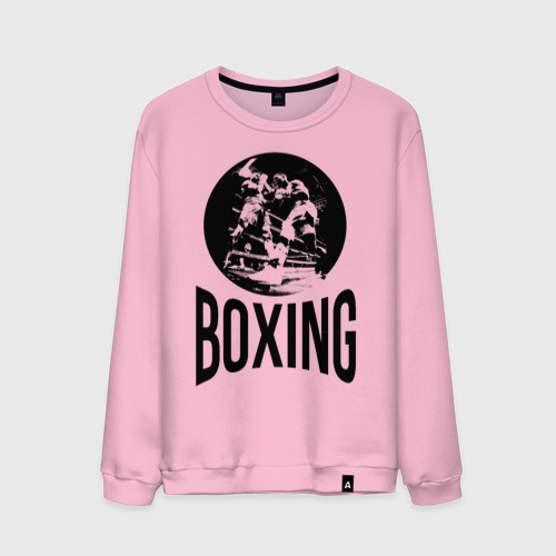 Мужской свитшот хлопок Boxing двухсторонняя, цвет светло-розовый