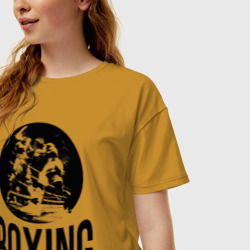 Женская футболка хлопок Oversize Boxing двухсторонняя - фото 2