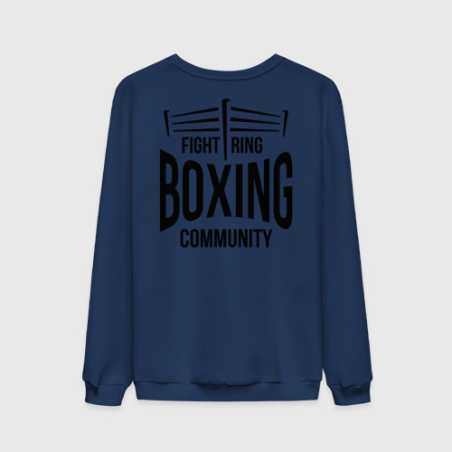 Мужской свитшот хлопок Boxing двухсторонняя, цвет темно-синий - фото 2
