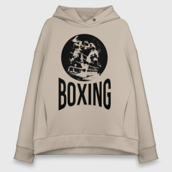 Женское худи Oversize хлопок Boxing двухсторонняя