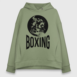 Женское худи Oversize хлопок Boxing двухсторонняя