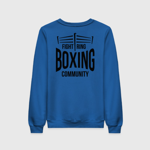 Женский свитшот хлопок Boxing двухсторонняя, цвет синий - фото 2