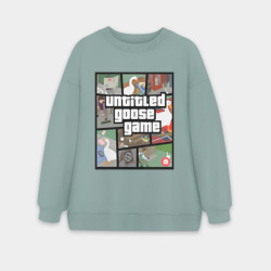 Женский свитшот oversize без начеса хлопок Untitled goose + GTA