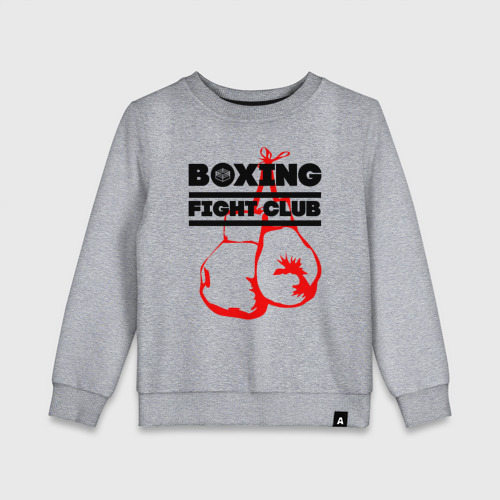 Детский свитшот хлопок Boxing Fight club in Russia, цвет меланж