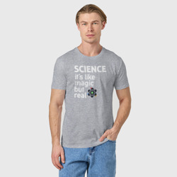 Мужская футболка хлопок Наука как магия,только реальна - фото 2