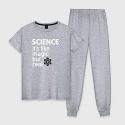 Женская пижама хлопок Наука как магия,только реальна