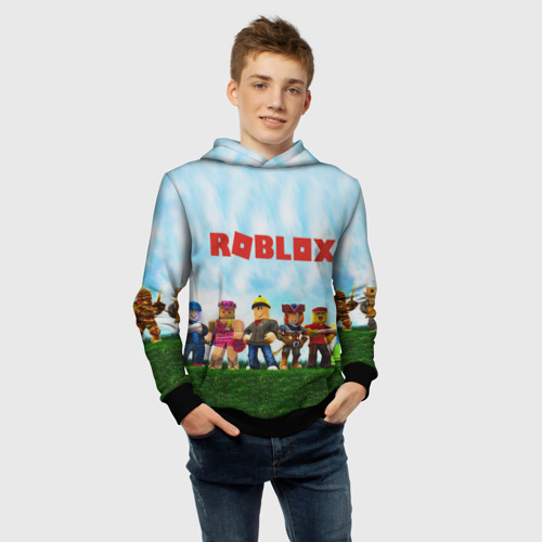 Детская толстовка 3D Roblox, цвет черный - фото 6