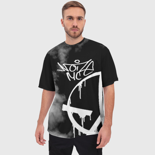 Мужская футболка oversize 3D Noize MC, цвет 3D печать - фото 3