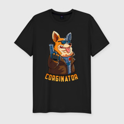 Corginator – Мужская футболка хлопок Slim с принтом купить