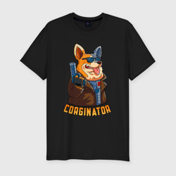 Corginator – Футболка приталенная из хлопка с принтом купить