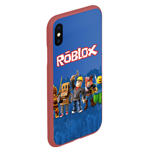 Чехол для iPhone XS Max матовый Roblox, цвет красный - фото 3