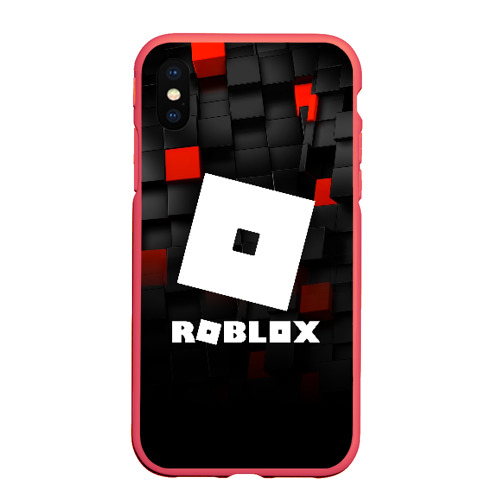 Чехол для iPhone XS Max матовый Roblox, цвет красный