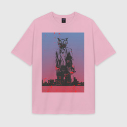 Женская футболка Oversize хлопок texturе Hotline Miami