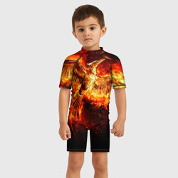 Детский купальный костюм 3D Феникс в огне - фото 2