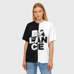 Женская футболка oversize 3D Armin van Buuren Balance - фото 2
