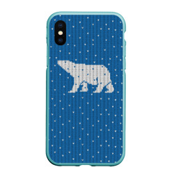 Чехол для iPhone XS Max матовый Свитер с медведем