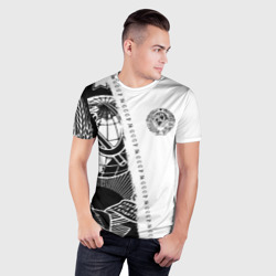 Мужская футболка 3D Slim СССР black-white с гербом - фото 2