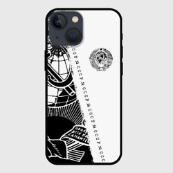 Чехол для iPhone 13 mini СССР black-white с гербом