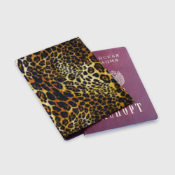 Обложка для паспорта матовая кожа Леопард - фото 2