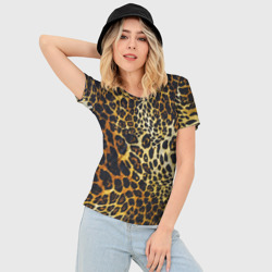 Женская футболка 3D Slim Леопард - фото 2