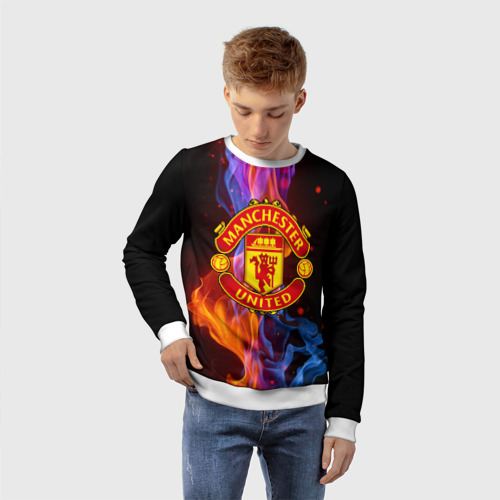 Детский свитшот 3D Манчестер Юнайтед FCMU Manchester united, цвет 3D печать - фото 3