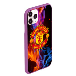 Чехол для iPhone 11 Pro Max матовый Манчестер Юнайтед FCMU Manchester united - фото 2