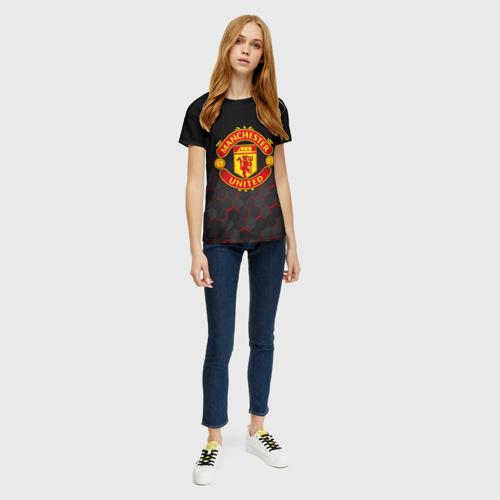 Женская футболка 3D Манчестер Юнайтед FCMU Manchester united, цвет 3D печать - фото 5