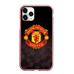 Чехол для iPhone 11 Pro Max матовый Манчестер Юнайтед FCMU Manchester united