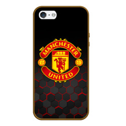 Чехол для iPhone 5/5S матовый Манчестер Юнайтед FCMU Manchester united