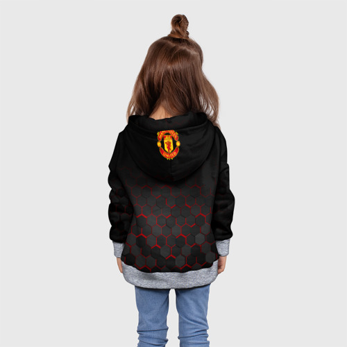 Детская толстовка 3D Манчестер Юнайтед FCMU Manchester united, цвет меланж - фото 5