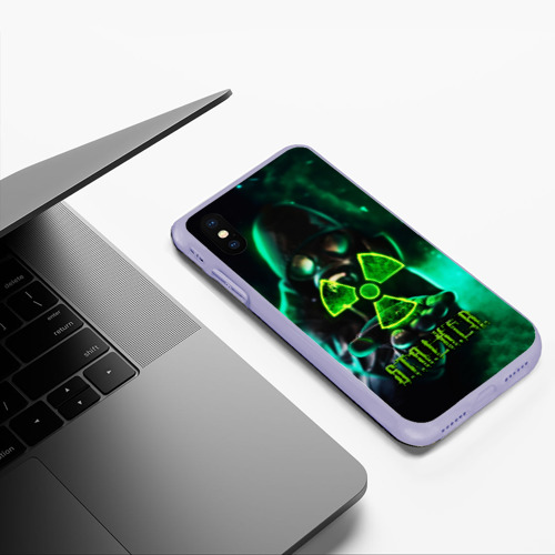 Чехол для iPhone XS Max матовый S.T.A.L.K.E.R, цвет светло-сиреневый - фото 5