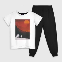 Детская пижама с белой футболкой Red Dead Redemption 2