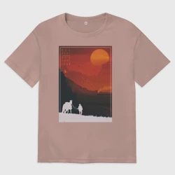 Женская футболка хлопок Oversize Red Dead Redemption 2