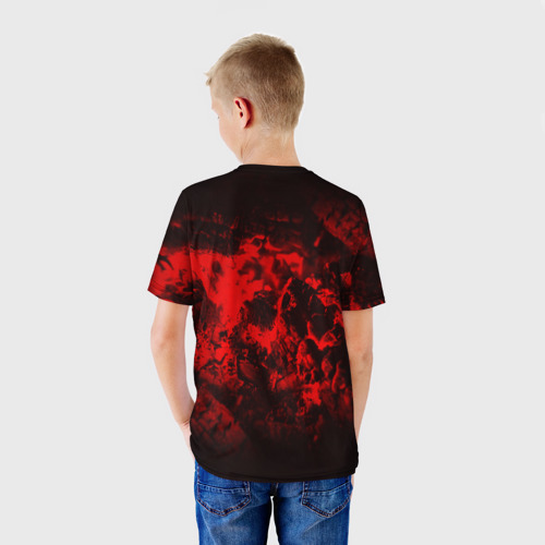 Детская футболка 3D с принтом МАНЧЕСТЕР ЮНАЙТЕД | FCMU | MANCHESTER UNITED, вид сзади #2