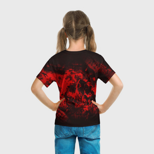 Детская футболка 3D с принтом МАНЧЕСТЕР ЮНАЙТЕД | FCMU | MANCHESTER UNITED, вид сзади #2