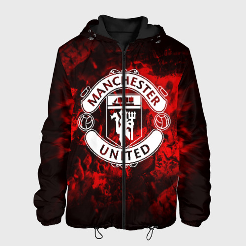 Мужская куртка 3D с принтом Манчестер Юнайтед FCMU Manchester united, вид спереди #2