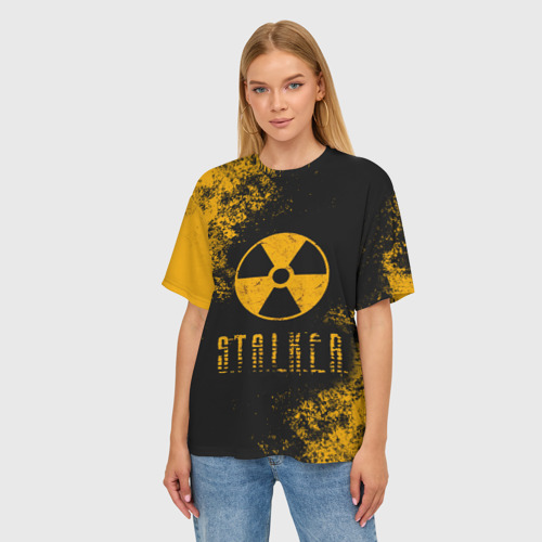 Женская футболка oversize 3D S.T.A.L.K.E.R, цвет 3D печать - фото 3