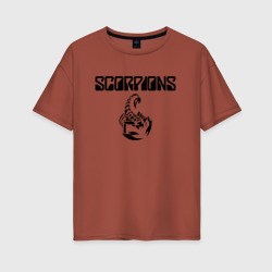 Женская футболка хлопок Oversize Scorpions