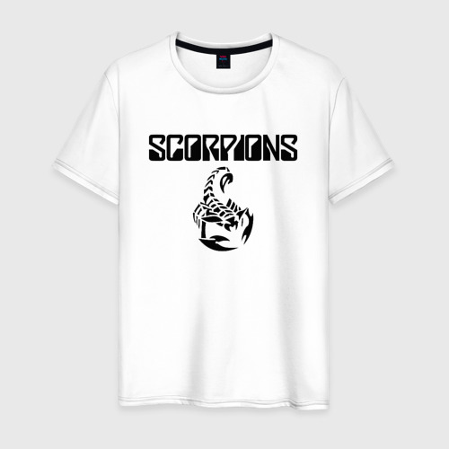 Мужская футболка хлопок Scorpions, цвет белый