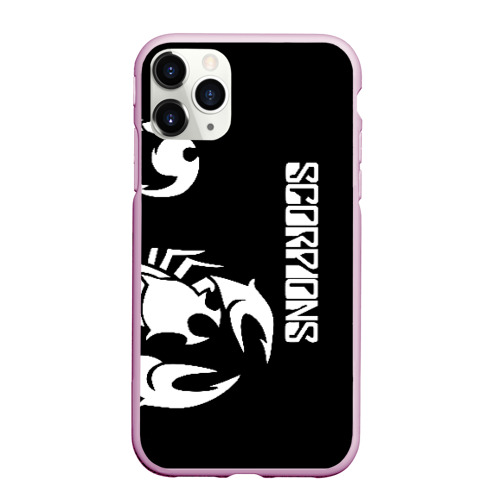 Чехол для iPhone 11 Pro Max матовый Scorpions Скорпионс, цвет розовый