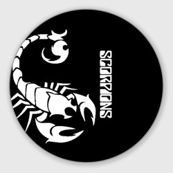 Круглый коврик для мышки Scorpions Скорпионс