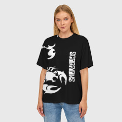 Женская футболка oversize 3D Scorpions Скорпионс - фото 2