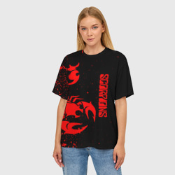 Женская футболка oversize 3D Scorpions - фото 2