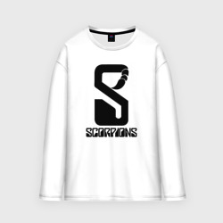 Мужской лонгслив oversize хлопок Scorpions logo