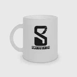 Кружка матовая стеклянная Scorpions logo
