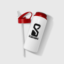 Бутылка для воды с трубочкой Scorpions logo - фото 2