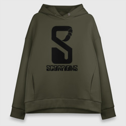 Женское худи Oversize хлопок Scorpions logo