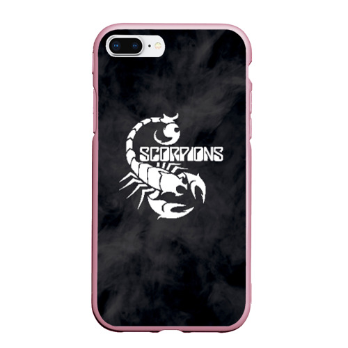 Чехол для iPhone 7Plus/8 Plus матовый Scorpions, цвет розовый