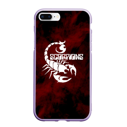 Чехол для iPhone 7Plus/8 Plus матовый Scorpions, цвет светло-сиреневый