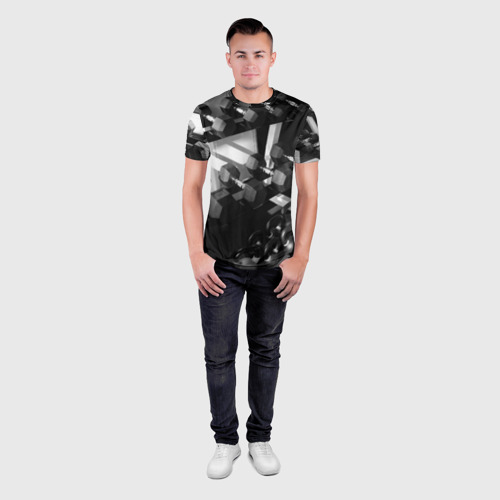 Мужская футболка 3D Slim Качалка, цвет 3D печать - фото 4